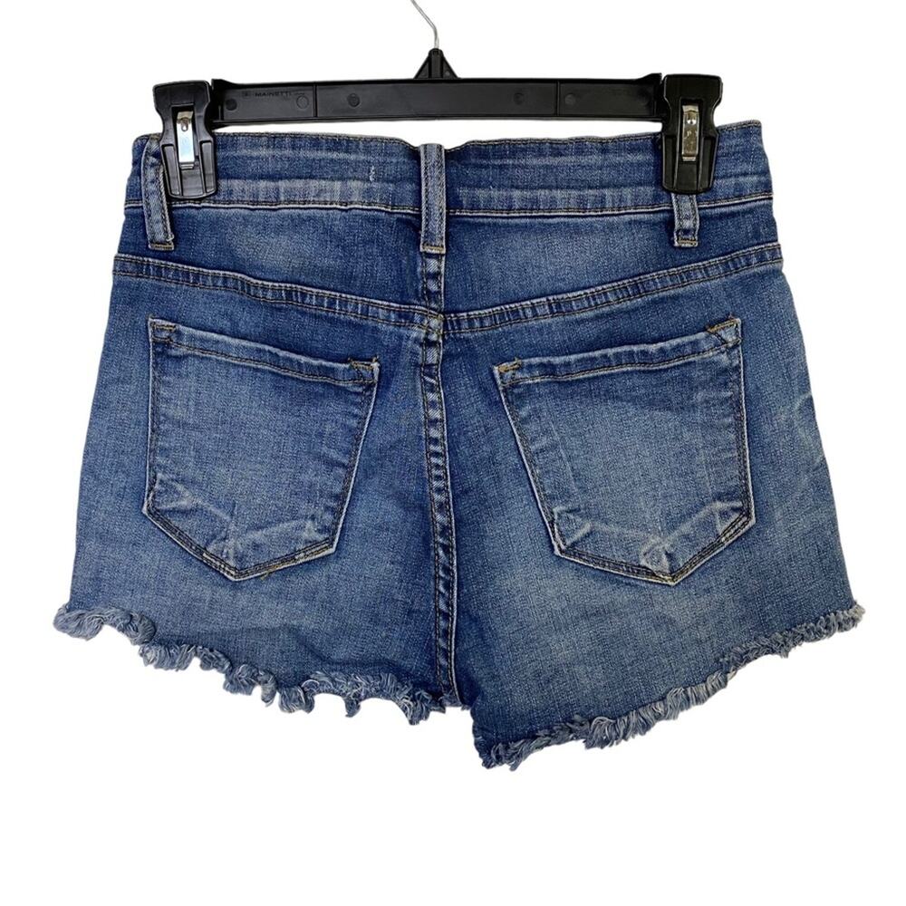 Kancun Women's Blue Denim Distressed Festival Cutoff Shorts Size 26 - Picture 3 of 5
